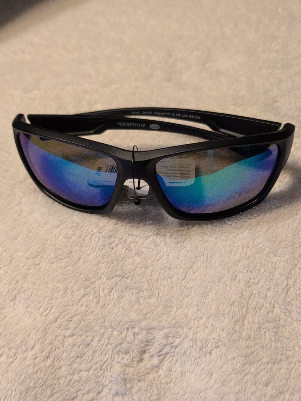 NWT Panama Jack Foster Grant Black Green Mirror Polarized Sunglasses